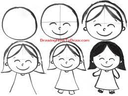 She is wearing a blue vest and is saluting! How To Draw Cartoon Girls With Easy Steps Tutorial For Kids How To Draw Step By Step Drawing Tutorials Simple Cartoon Drawing Tutorials For Kids Drawing For Kids