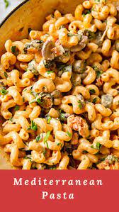 Creamy Mediterranean Pasta With Zucchini Mediterranean Diet Recipes Dinners Pasta Recipes Indian Mediterranean Pasta