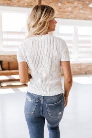 Addison Short Sleeve Knitted Top