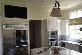 built in kitchen cabinet tv