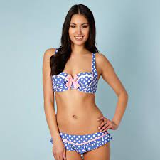 Designer Blue Polka Dot Bikini Top At Debenhams Com Polka Dot Bikini Top Polka Dot Bikini Bikinis