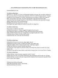 Siapa yang membaca doa penutup acara perpisahan? Doa Perpisahan Mahasiswa Ppl Di Smp Muhammadiyah 2 Pdf