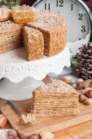 New Year S Honey Cake Medovik Recipe Honey Cake Recipe Russian Honey Cake Honey Cake