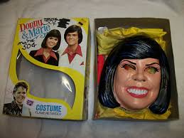 1977 Vintage Donny and Marie Osmond Child's Halloween Costume Medium  w/masks