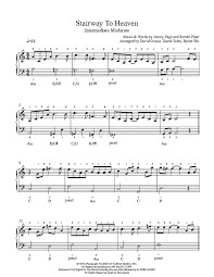 Stairway To Heaven By Led Zeppelin Piano Sheet Music Intermediate Level Piano Sheet Music Sheet Music Violin Sheet Music