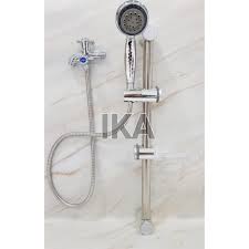Installing a double shower is usually best done during a full bathroom renovation. Hand Shower Tiang Set Bonus Kran Double Cabang Standing Pancuran Kamar Mandi Semprotan Air Murah Shopee Indonesia