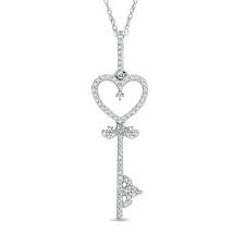 Save with one of our top kay jewelers coupons for august 2021: 1 8 Ct T W Diamond Heart Top Key Pendant In 10k White Gold Zales
