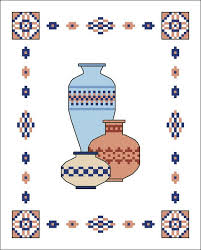 See more ideas about cross stitch, cross stitch patterns, cross stitching. Southwestern Pots Is A Cross Stitch Pattern That Is Made Up Of 3 Bowls Pots In Earthy Tones With A Ge Cross Stitch Patterns Cross Stitch Cross Stitch Geometric