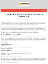 Check spelling or type a new query. Contoh Soal Tes Karyawan Baru Dan Kunci Jawaban Jawaban Soal