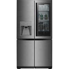 Maybe you would like to learn more about one of these? Lg Signature Instaview 30 8 Cu Ft 4 Door French Door Refrigerator With Ice Maker And Door Within Door Textured Steel Energy Star In The French Door Refrigerators Department At Lowes Com