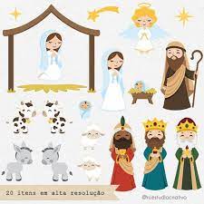 Nativity Scene Clipart Set Christmas Clipart Png And Vector Etsy Clip Art Christmas Clipart Nativity Scene