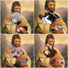 Jesus Holding Cute Anime Manga Girls R Animemes Anime Funny Anime Memes Dank Anime Memes