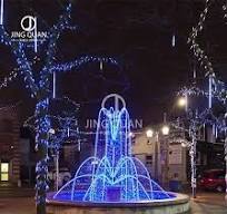 Customized Illuminated Park Decoration Across Street Motif Lights Show  Christmas Fountain Motif Lighting for Christmas Decoration