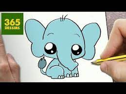 Dessin trop mignon kawaii awesome coloriagee kinder kawaii. Animaux Dessin Elephant Dessin Kawaii 365 Dessins