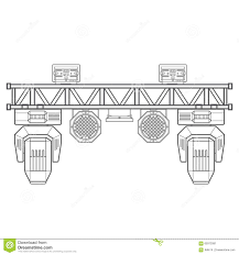 Outline Stage Metal Truss Concert Lighting Equipment Illustration 65970391 Megapixl