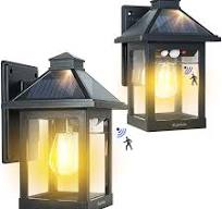Amazon.com: Kuniwa 2 Pack Solar Wall Lantern Lights Outdoor Dusk to Dawn  Motion Sensor Waterproof LED Wall Sconce Exterior Porch Light Fixtures Warm  ...