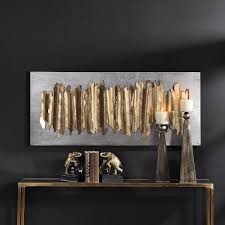 Uttermost 04195 Lev Wall Art In Antique Gold Leaf Luxury Glam Bellacor Leaf Wall Art Iron Wall Art Metal Wall Decor
