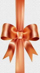 Orange Ribbon Illustration Ribbon Elegant Bow With Ribbon Orange Transparent Background Png Clipart Orange Ribbon Ribbon Bows Clip Art