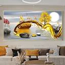 Amazon.com: Wall Pictures Chinese Feng Shui Golden Rich Tree ...