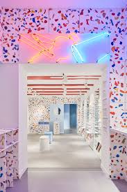 Plasticiet S Colourful Terrazzo Used For Interior Of Antwerp Ace Tate Terrazzo Plastic Store Retail Design