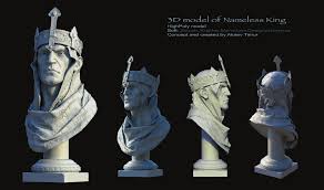 Artstation 3d Model Of Nameless King Highpoly And Lowpoly Model Tima Akai 3d Model Artwork Statue