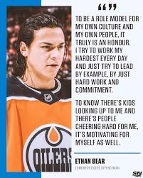 Youtuber caroline szwed @caroline_szwed literally …. Sportsnet A Twitter June 21 Is National Indigenous Peoples Day Edmontonoilers Defenceman Ethan Bear Spoke About What It Means To Be A Role Model For The Next Generation Of Indigenous Hockey Players