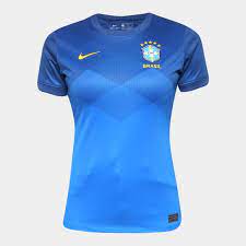 Descubra a melhor forma de comprar online. Camisa Selecao Brasil Ii 20 21 S N Torcedor Nike Feminina Azul Amarelo Sciaky