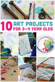 If you thought paper craft is just for older kids and adults, you were wrong! 10 Awesome Art Projects For 3 4 Year Olds Preschool Art Projects Kids Art Projects Art For Kids