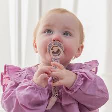 BIBS x LIBERTY klip na cumlík z BIO bavlny Violet Sky