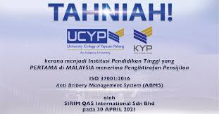 Pt global foresight atau yang lebih terkenal dengan nama yayasan global ini memang sudah terbukti menyalurkan kerja beneran di beberapa perusahaan ternama. Ucyp Kyp Become The First Institution In Malaysia That Received Anti Bribery Management System Abms Certificate Ucyp