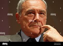 The President of the Italian Senate Pietro Grasso during a Lectio  Magistralis at the Cimarosa theater Stock Photo