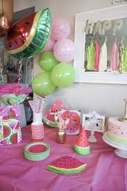 Madison Is One In A Melon A Watermelon Birthday Party Watermelon Birthday Parties Girl Birthday Themes First Birthday Party Themes