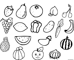 coloriage fruits et legumes a imprimer dessin art urbain