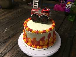 Birthday Cake On Fire Fire Truck Smash Cake Police Birthday Cakes Truck Birthday Cakes Cake