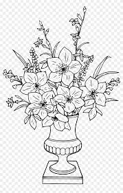 Later, people began to decorate their homes with cut flowers. Flower Vase Coloring Pages Hd Png Download 842x1280 6705983 Pngfind