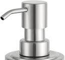 GAPPO Brushed Nickel Soap Dispenser Stainless Steel Metal Pump Hand Lotion Bottle for Bathroom, Bedroom and Kitchen(300ML/10.15Ounce)