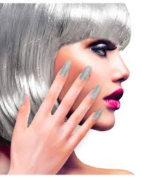 Eine packung glitzer fingernägel silber. Glitzer Fingernagel Silber Selbstklebend 12 St Karneval Universe