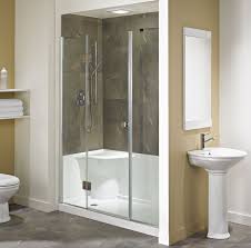 Neptune Koya Acrylic Shower Base With Seat 60x32 Shower Base With Seat Shower Remodel Basement Bathroom Remodeling