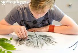 Charcoal Leaf Pictures Kids Craft Room Image result for leaf texture drawing.