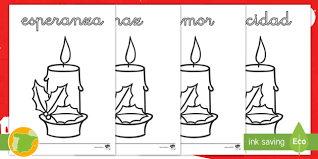Corona De Adviento Para Colorear