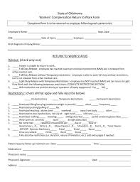 Provide your employee with proper workplace accommodations if an employee presents a return to work form along with a doctor release form but with restrictions, you have to follow them as an employer. 44 Return To Work Work Release Forms Printable Templates Return To Work Return To Work Form Work Status
