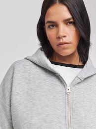 Buy Simply Be Grey Scuba Zip Through Hoodie from the Next UK online shop