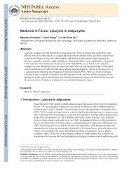 PDF) Lipolysis In Adipocytes