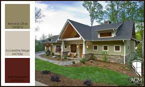 Craftsman bungalow interiors fireplace marble tile and. Exterior Paint Color Palette Green Craftsman Acm Design Architecture Interiors