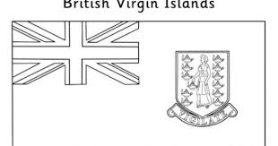 Black And White Flag With Red Cross In Middle British Virgin Islands Flag Colouring Page British Virgin Islands Flag Flag Coloring Pages British Virgin Islands