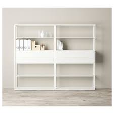 Fjalkinge Reol Med Skuffer Hvid 236x35x193 Cm Ikea Shelves Shelving Unit Shelving