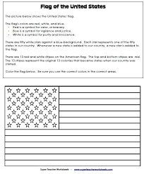 Black And Red American Flag Patch Meaning American Flag Read Color And Learn Activity For Kids Super Teacher Worksheets American Symbols American Flag