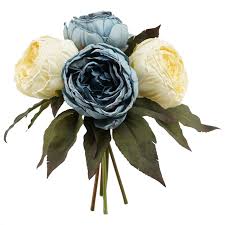 Eco flower, the company known for its wooden flower bouquets, made a deal with daymond john on shark tank but it fell through. Mixed Vintage Blue Cream White Peony Bouquet Artificial Flowers Sweet Party Supplies
