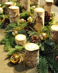 Birch Candles In 2020 Christmas Table Decorations Birch Candles Christmas Centerpieces