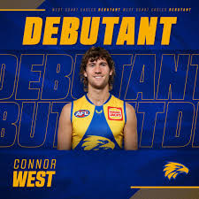 West Coast Eagles On Twitter Debutant Time Connor West Will Make His Afl Debut On Sunday Against Adelaide Read Https T Co Puee2iu9d6